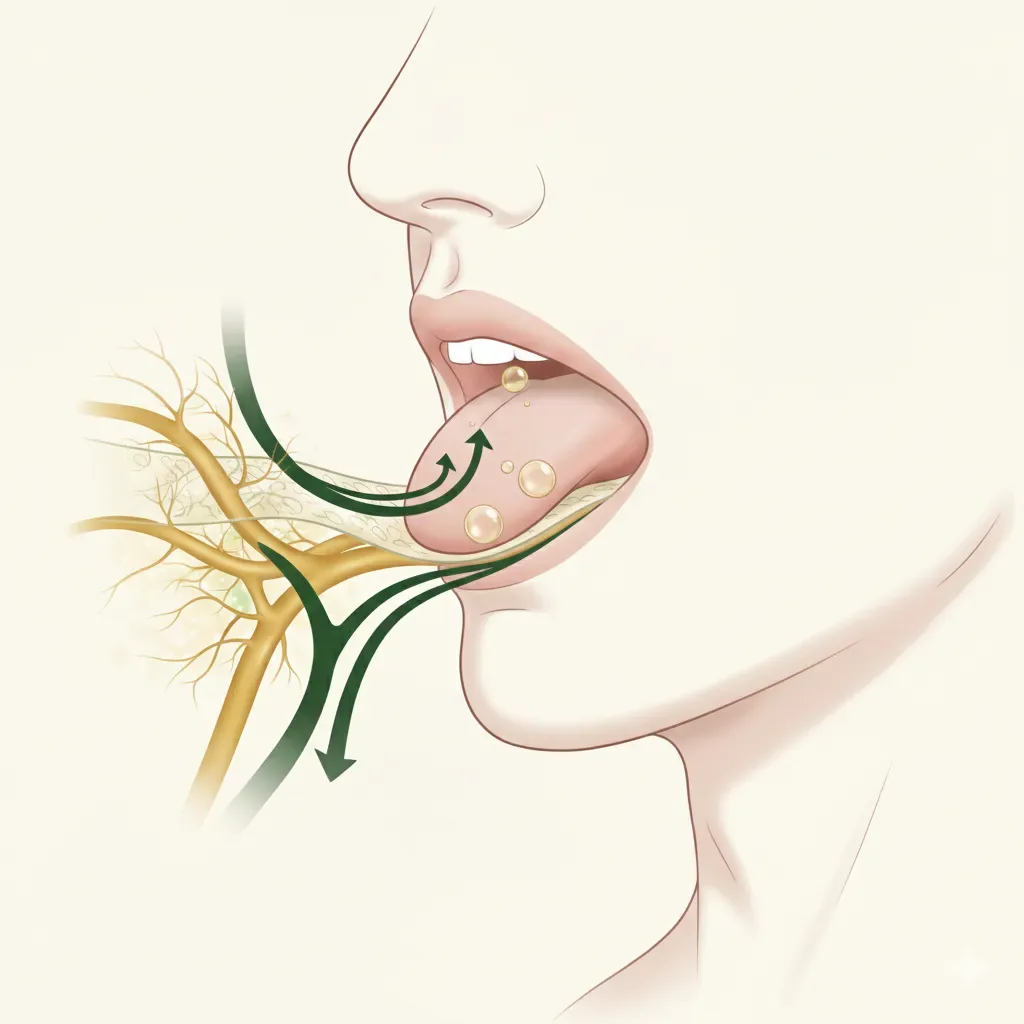 Illustration of taking KetoSana drops